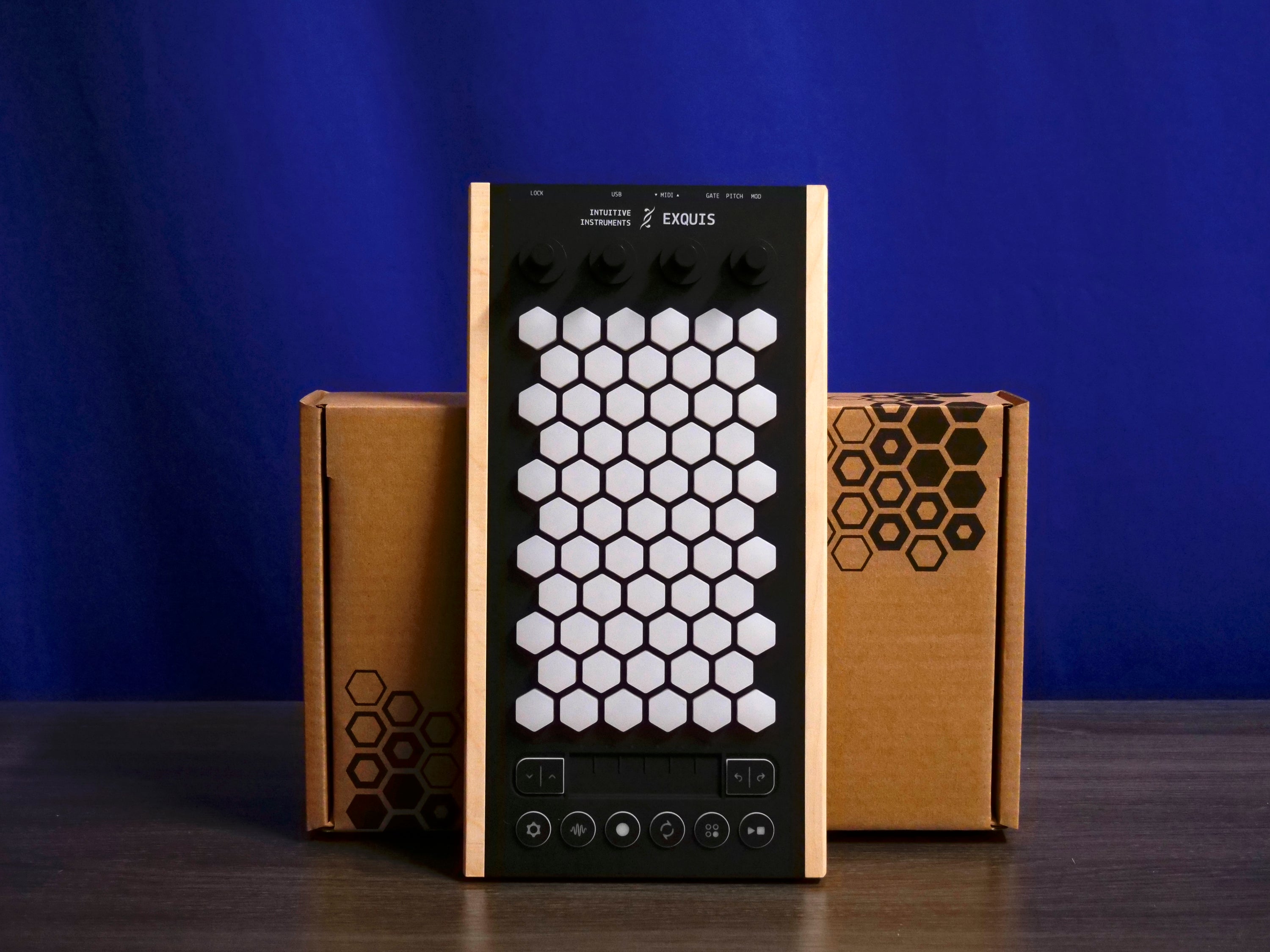 Intuitive Instruments Exquis Deluxe 61-Key MPE MIDI and CV Controller - Light Wood